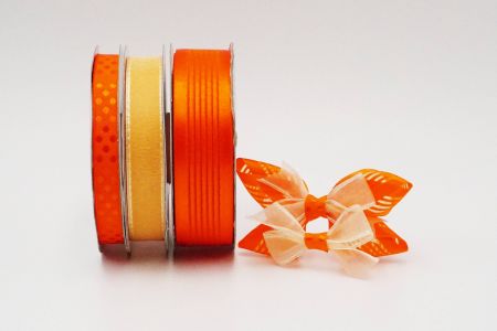 Encantador conjunto de lazos transparentes en tono naranja_C1-1519